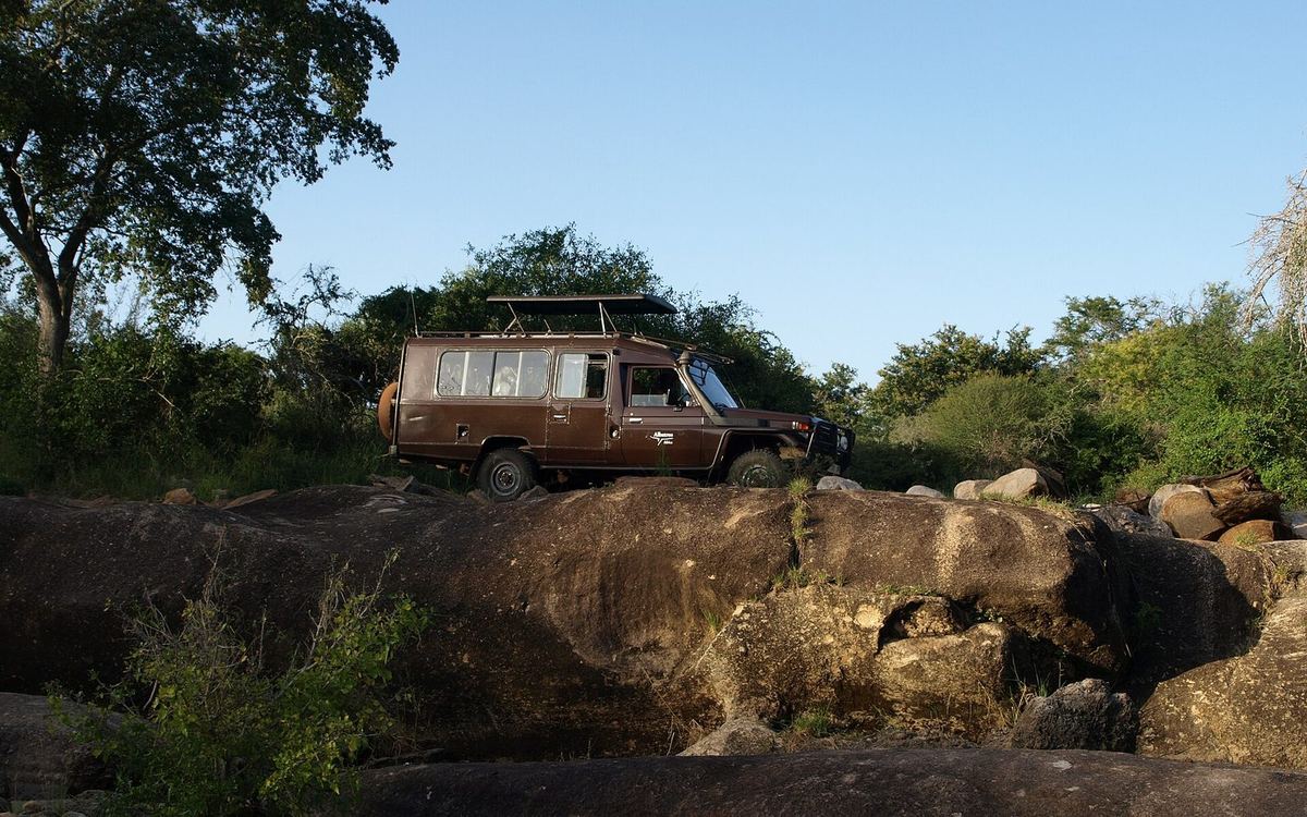Mkomazi National Park landscape with savanna and acacia