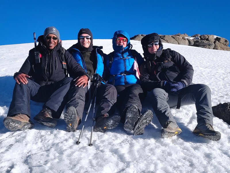 Nelson Mushi and team at Kilimanjaro summit